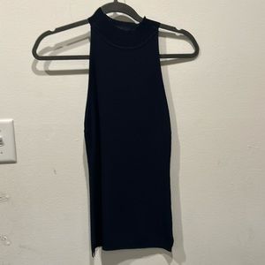 Navy halter sweater tank top